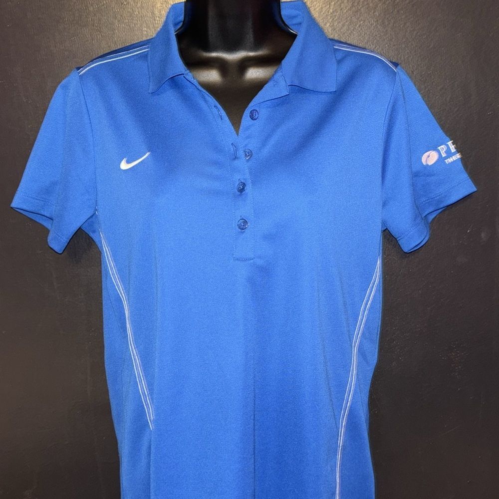 NWT Company Nike golf polo shirt. Electric blue. sz M, bright blue